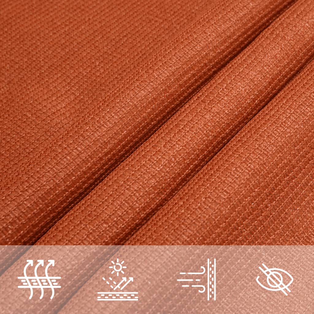 Sunshade Sail 160 g/m² Orange 3x3x4.2 m HDPE
