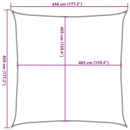 Sunshade Sail 160 g/m² Black 4.5x4.5 m HDPE