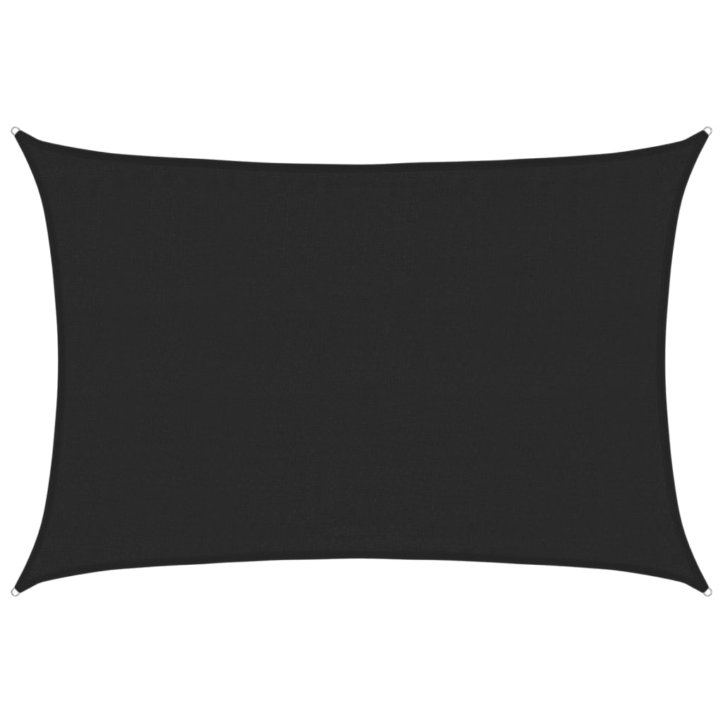 Sunshade Sail 160 g/m² Black 3.5x4.5 m HDPE