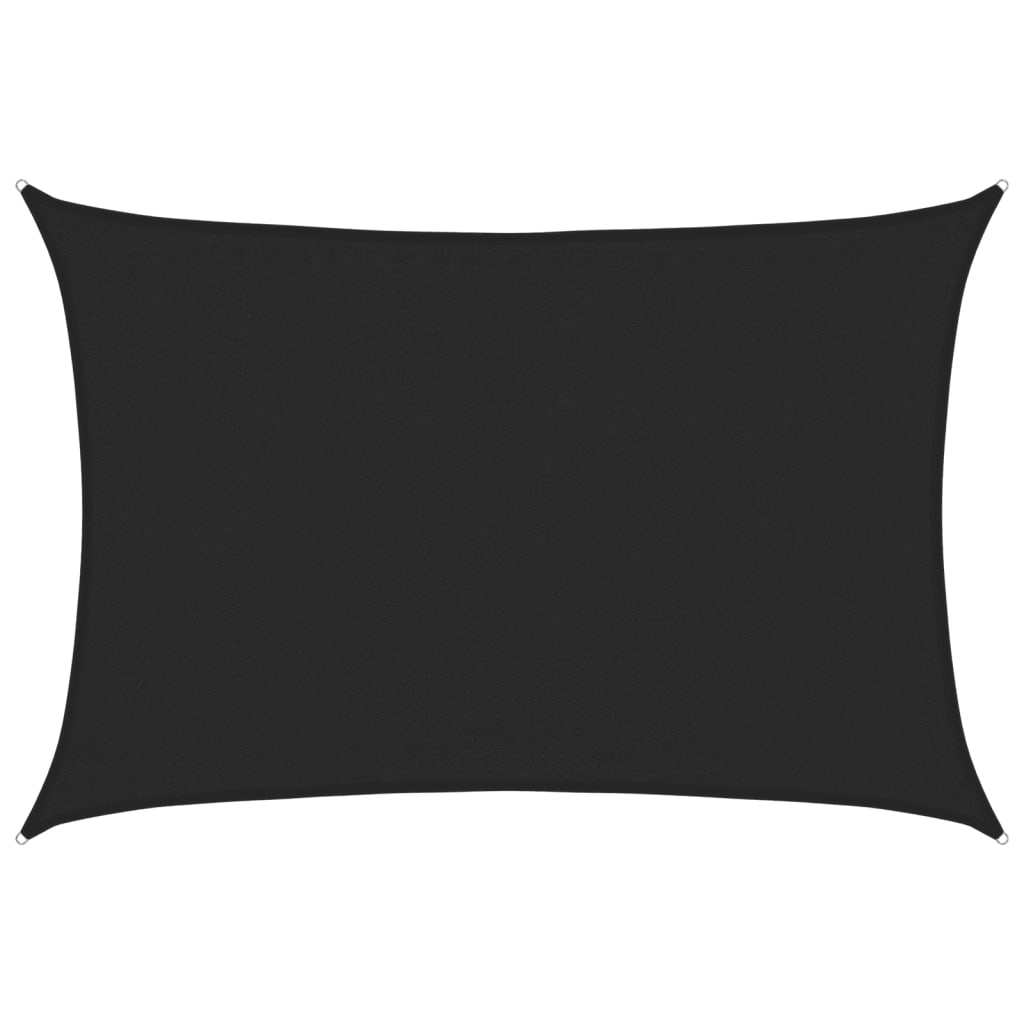 Sunshade Sail 160 g/m² Black 3.5x5 m HDPE