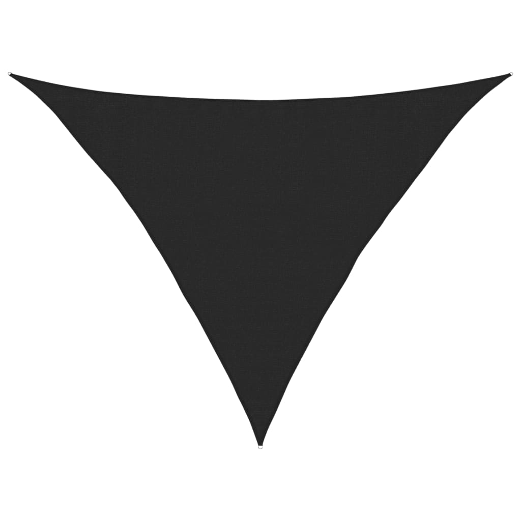 Sunshade Sail 160 g/m² Black 3.5x3.5x4.9 m HDPE