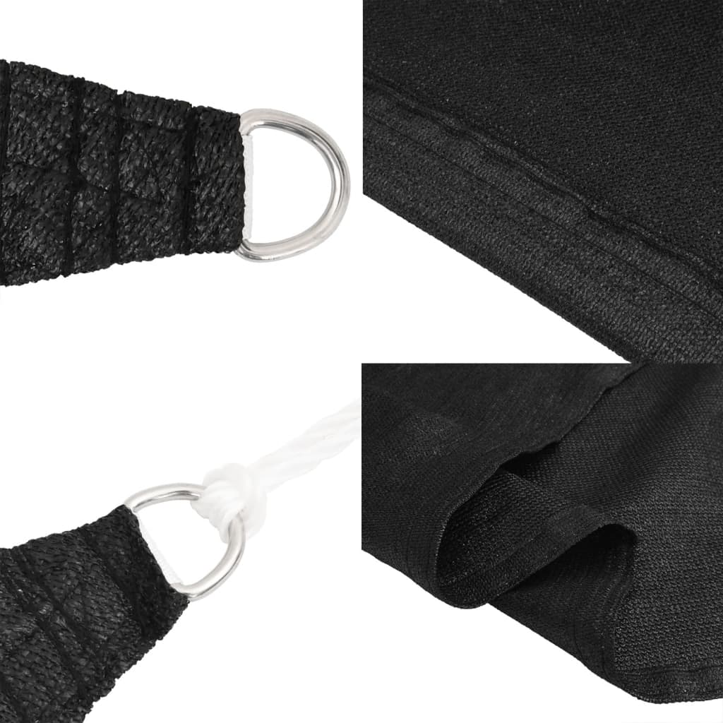 Sunshade Sail 160 g/m² Black 4x5x5 m HDPE