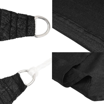 Sunshade Sail 160 g/m² Black 4x5x5 m HDPE