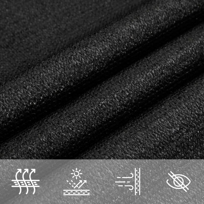 Sunshade Sail 160 g/m² Black 5x5x5 m HDPE