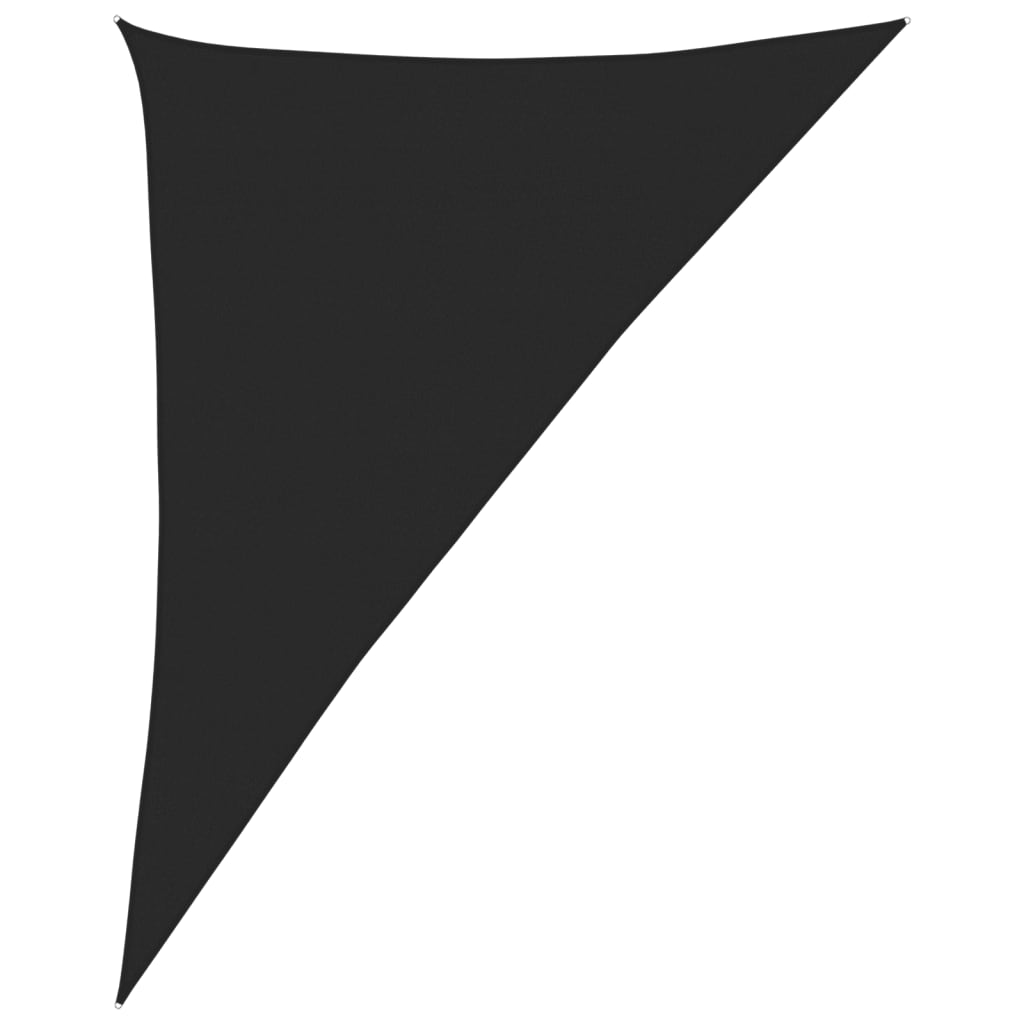 Sunshade Sail 160 g/m² Black 4x5x6.8 m HDPE