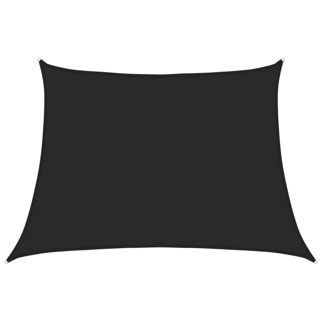 Sunshade Sail 160 g/m² Black 4/5x3 m HDPE
