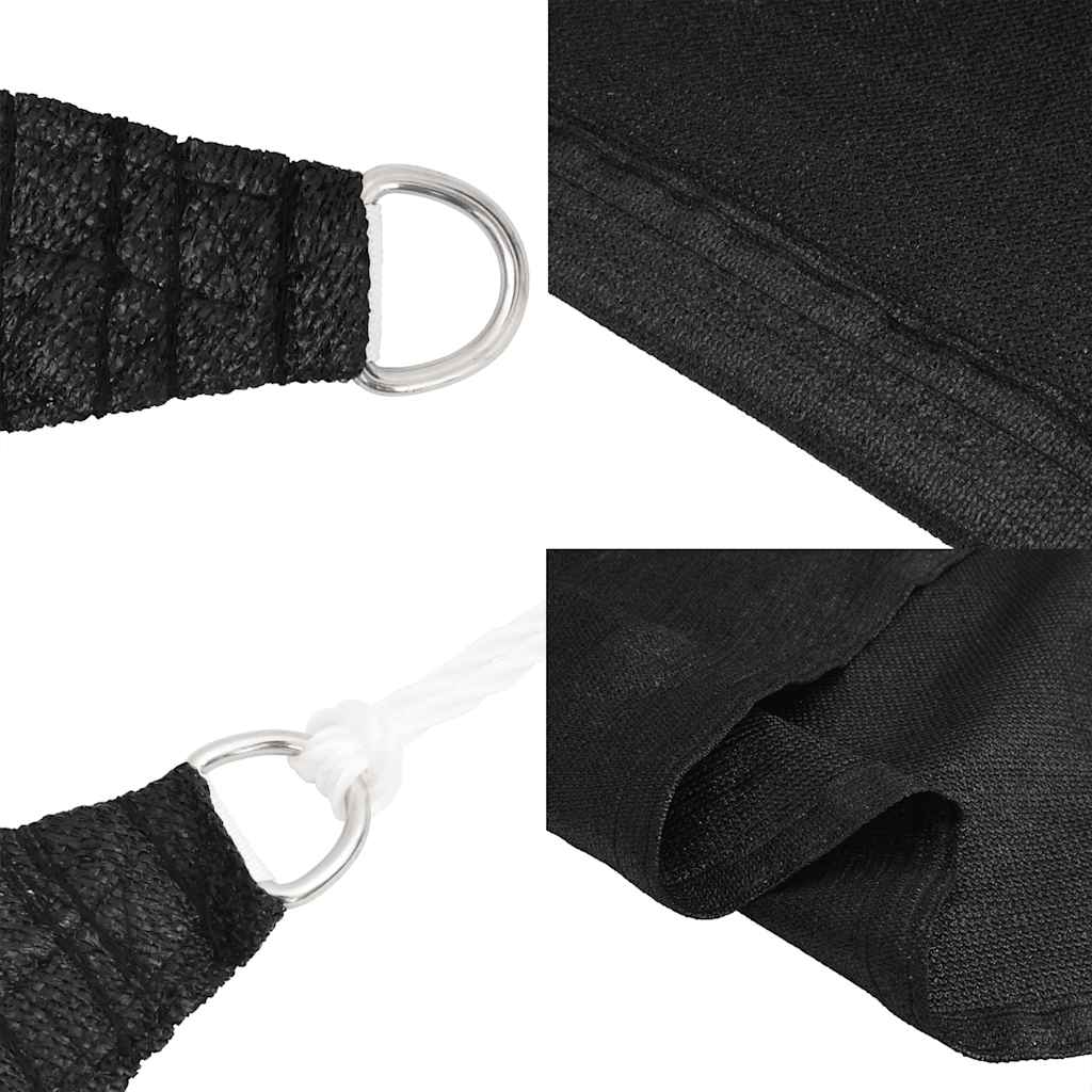 Sunshade Sail 160 g/m² Trapezium Black 4/5x4 m HDPE