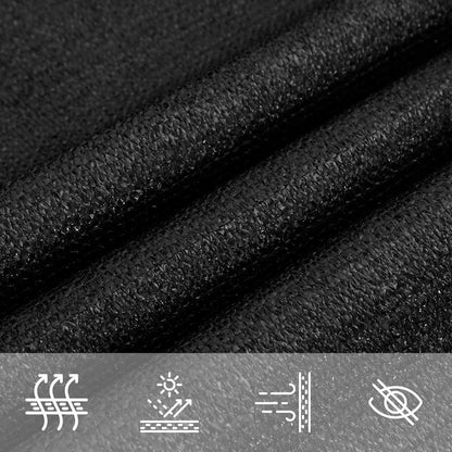 Sunshade Sail 160 g/m² Trapezium Black 4/5x4 m HDPE