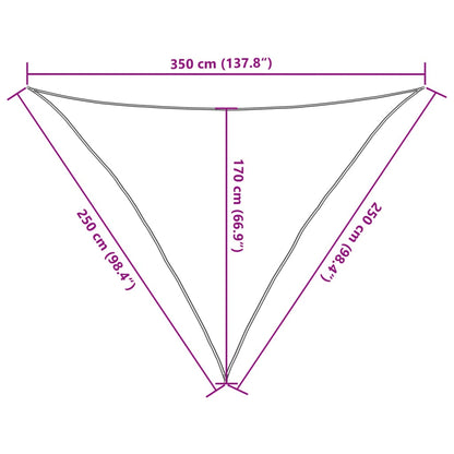 Sunshade Sail 160 g/m² Brown 2.5x2.5x3.5 m HDPE