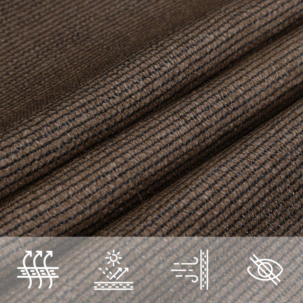 Sunshade Sail 160 g/m² Brown 6x6x6 m HDPE