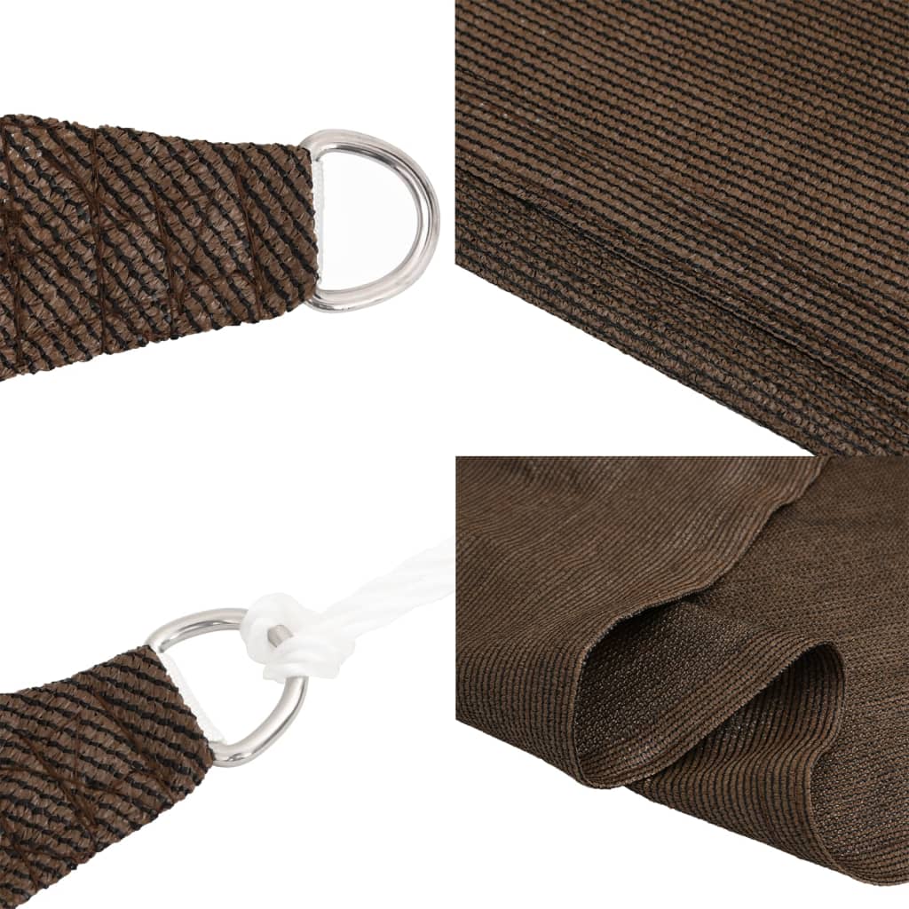 Sunshade Sail 160 g/m² Brown 6x6x6 m HDPE