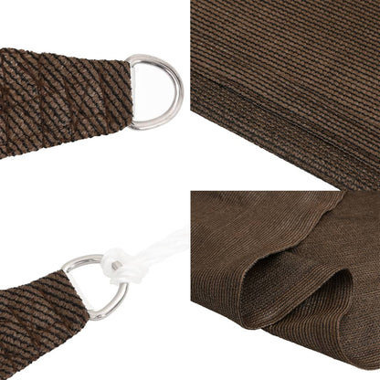 Sunshade Sail 160 g/m² Brown 6x6x6 m HDPE