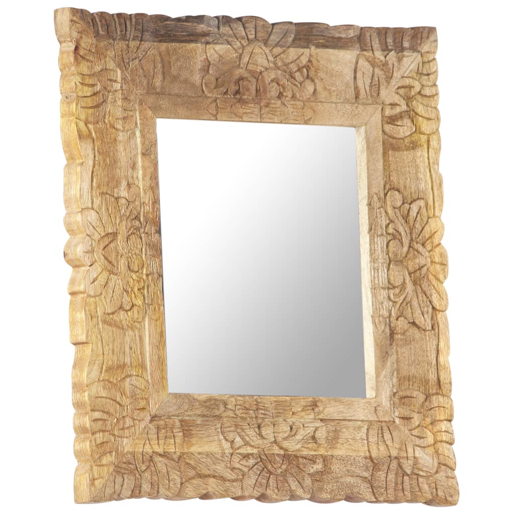Mirror 50x50 cm Solid Mango Wood