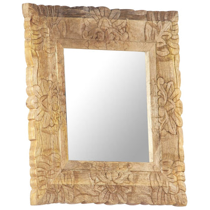 Mirror 50x50 cm Solid Mango Wood