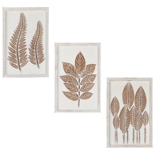 Hand-Carved Wall Panels 3 pcs MDF 40x60x1.5 cm