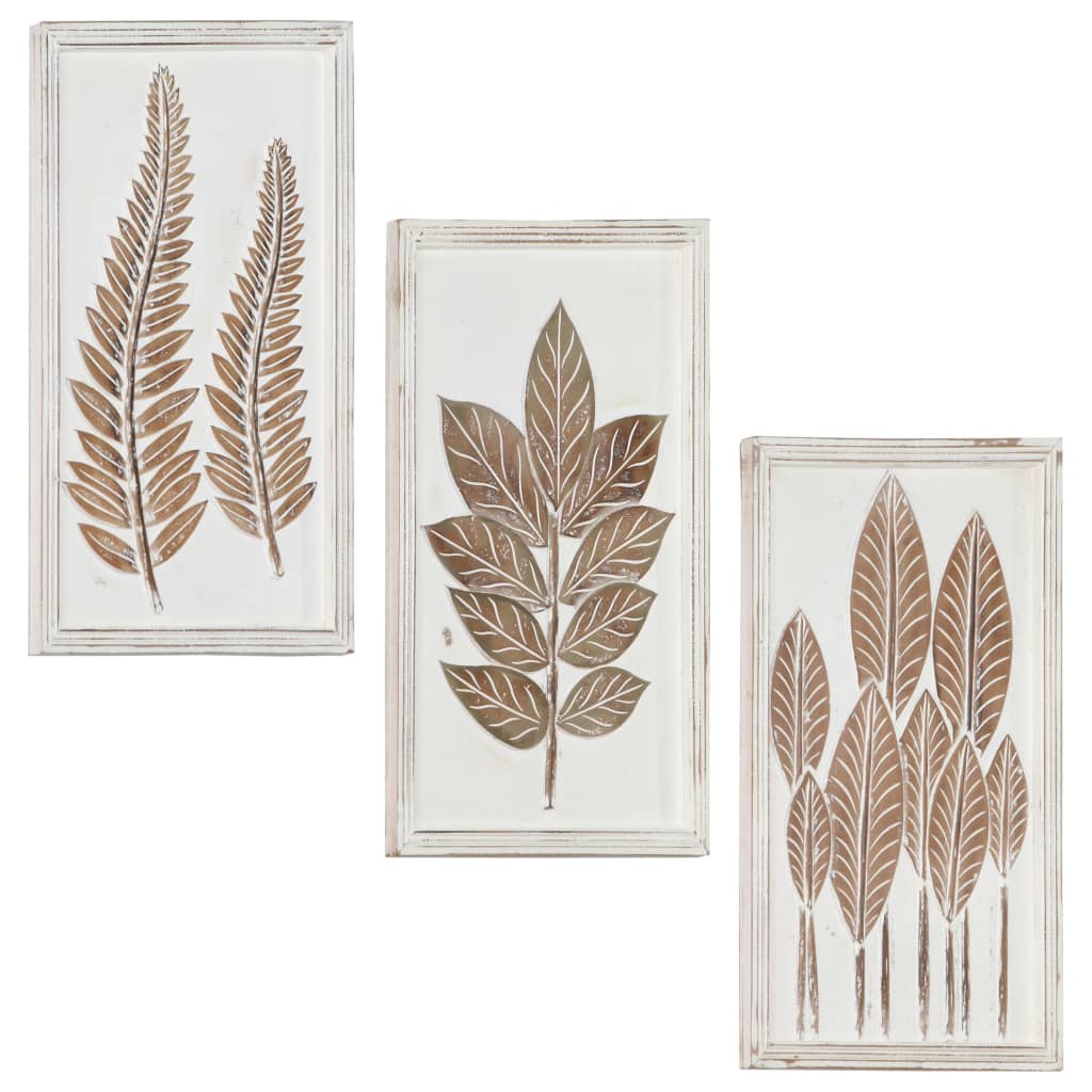 Hand-Carved Wall Panels 3 pcs MDF 40x60x1.5 cm