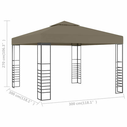 Garden Marquee 3x3 m Taupe 180 g/m²