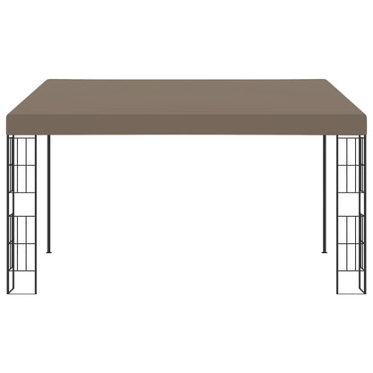 Wall-mounted Gazebo 4x3 m Taupe Fabric