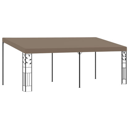 Wall-mounted Gazebo 6x3x2.5 m Taupe