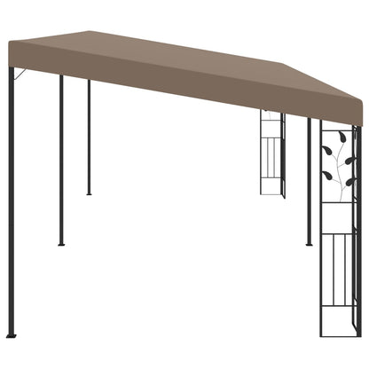 Wall-mounted Gazebo 6x3x2.5 m Taupe