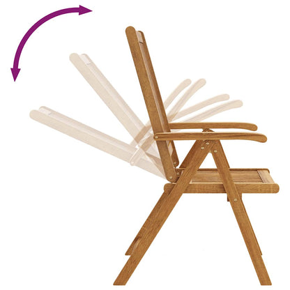 Folding Garden Chairs 3 pcs Solid Acacia Wood