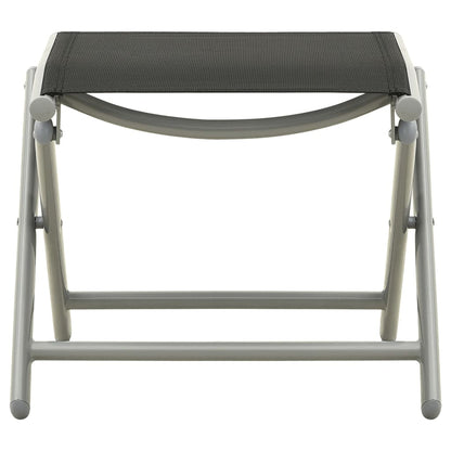 3 Piece Garden Lounge Set Textilene and Aluminium Silver