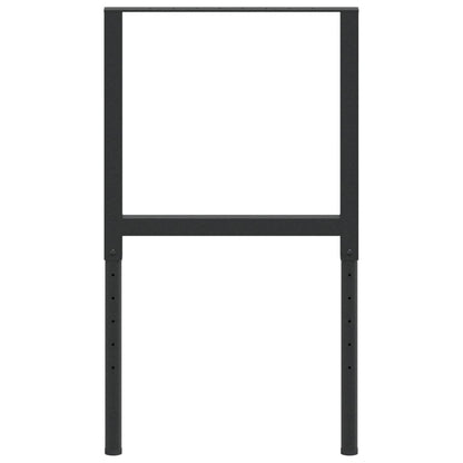 Adjustable Work Bench Frames 2 pcs Metal 55x(69-95.5) cm Black