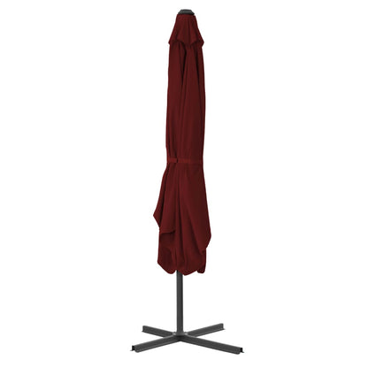 Garden Parasol with Steel Pole Bordeaux Red 250x250x230 cm
