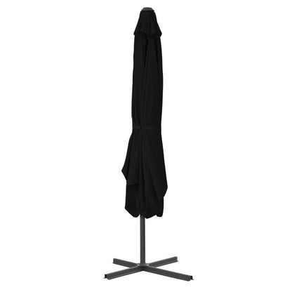 Garden Parasol with Steel Pole Black 250x250x230 cm