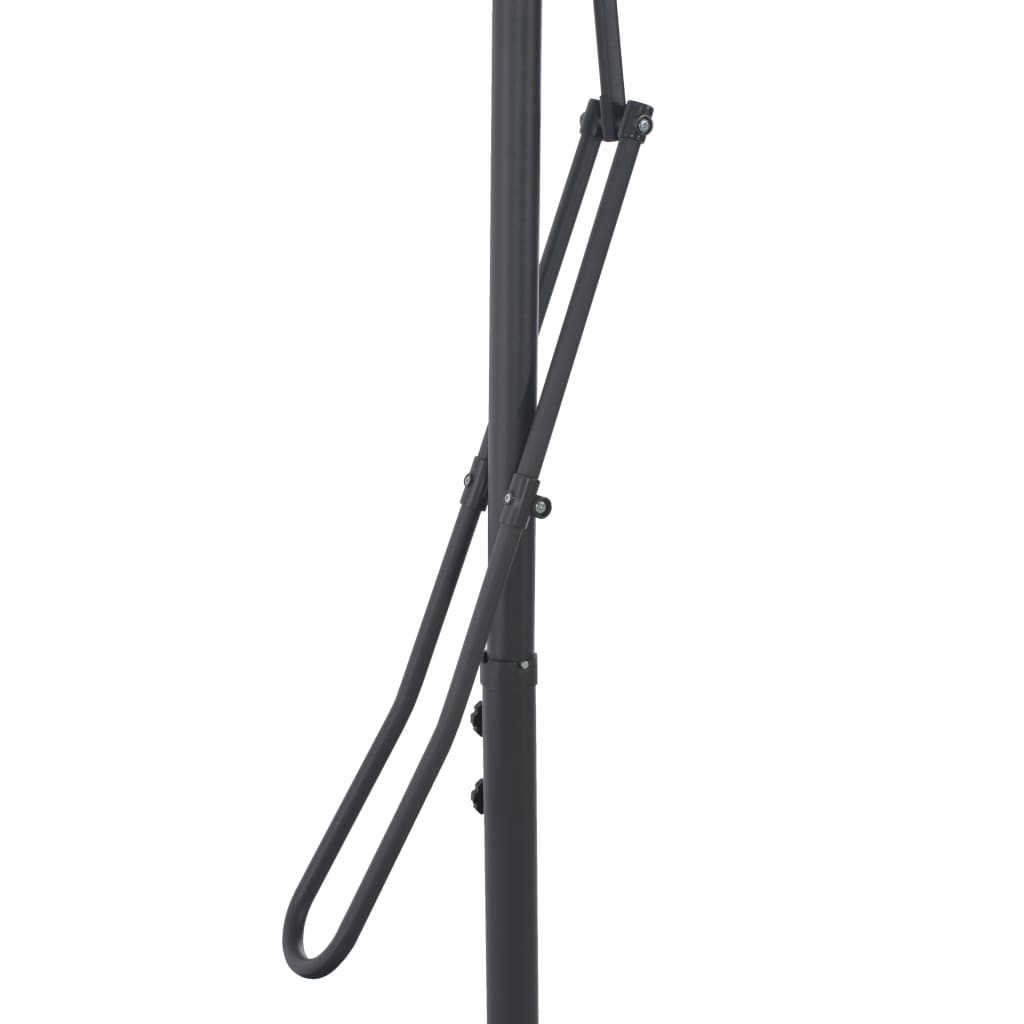 Garden Parasol with Steel Pole Black 250x250x230 cm