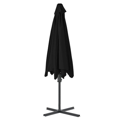 Garden Parasol with Steel Pole Black 300x230 cm