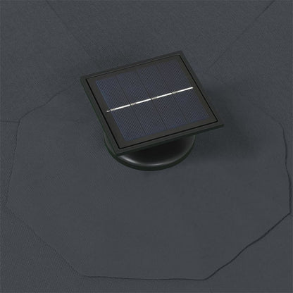 Wall-mounted Garden Parasol with LEDs 300 cm Anthracite