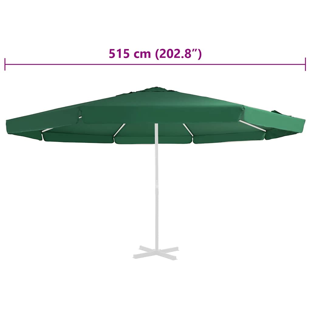 Replacement Fabric for Outdoor Parasol Green 515 cm