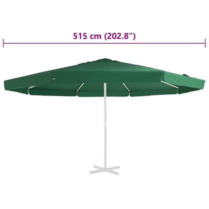 Replacement Fabric for Outdoor Parasol Green 515 cm
