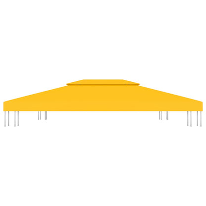 2-Tier Gazebo Top Cover 310 g/m² 4x3 m Yellow