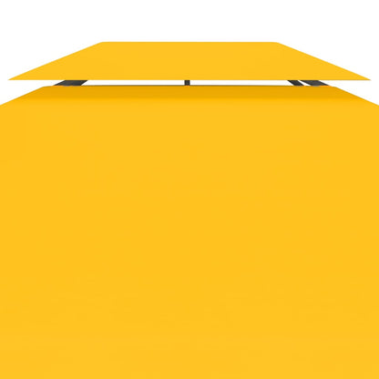 2-Tier Gazebo Top Cover 310 g/m² 4x3 m Yellow