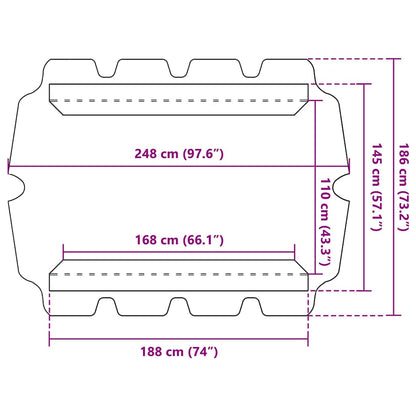 Replacement Canopy for Garden Swing Terracotta 188/168x145/110cm