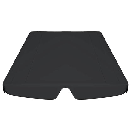 Replacement Canopy for Garden Swing Black 188/168x145/110 cm