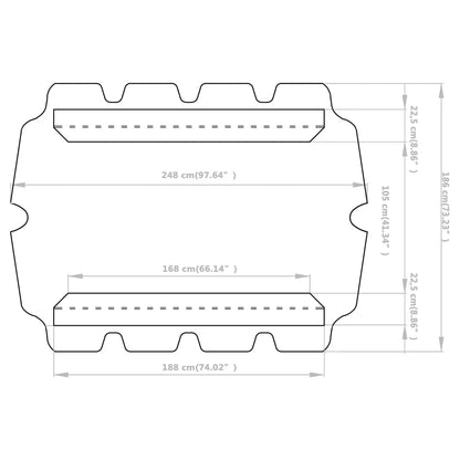 Replacement Canopy for Garden Swing White 188/168x145/110 cm