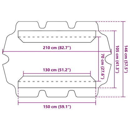 Replacement Canopy for Garden Swing Yellow 150/130x105/70 cm