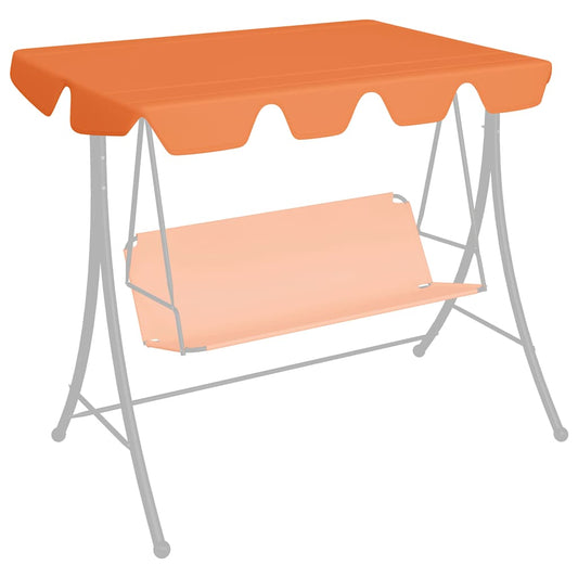 Replacement Canopy for Garden Swing Orange 150/130x105/70 cm