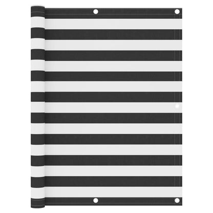 Balcony Screen Anthracite and White 120x500 cm Oxford Fabric
