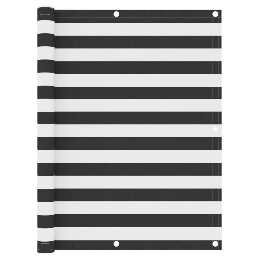 Balcony Screen Anthracite and White 120x600 cm Oxford Fabric