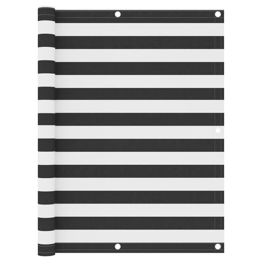 Balcony Screen Anthracite and White 120x600 cm Oxford Fabric