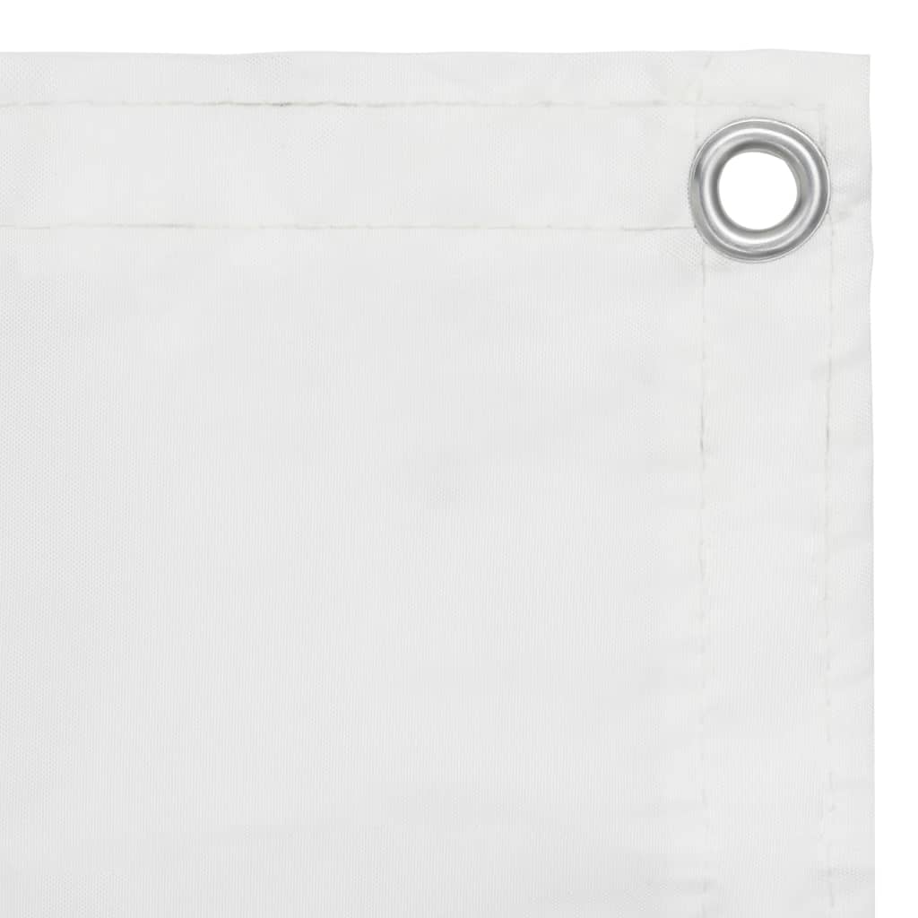 Balcony Screen White 90x400 cm Oxford Fabric