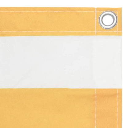 Balcony Screen White and Yellow 75x500 cm Oxford Fabric