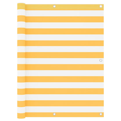 Balcony Screen White and Yellow 120x500 cm Oxford Fabric