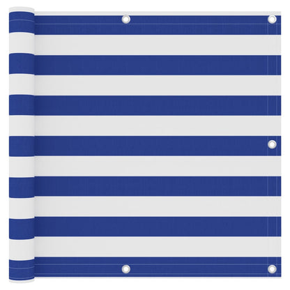 Balcony Screen White and Blue 90x400 cm Oxford Fabric
