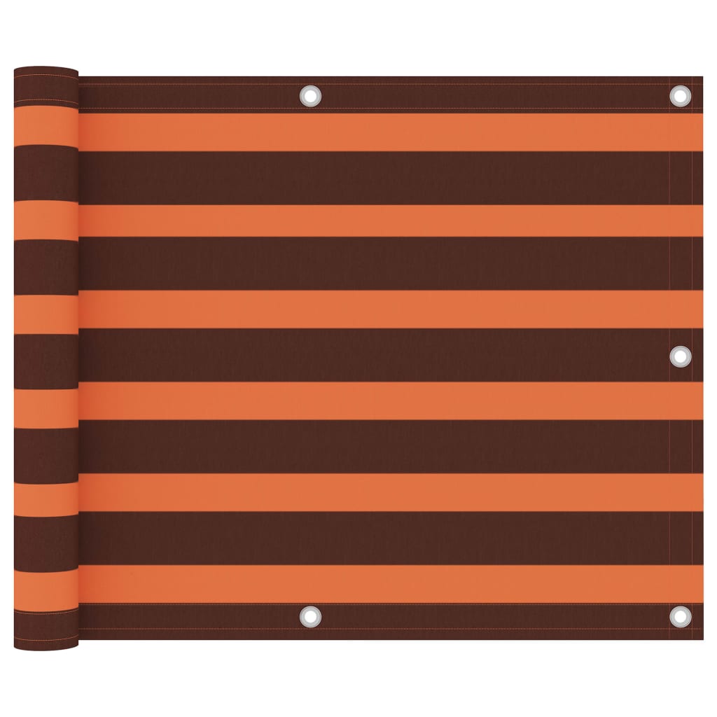 Balcony Screen Orange and Brown 75x500 cm Oxford Fabric