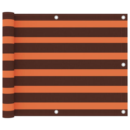 Balcony Screen Orange and Brown 75x500 cm Oxford Fabric